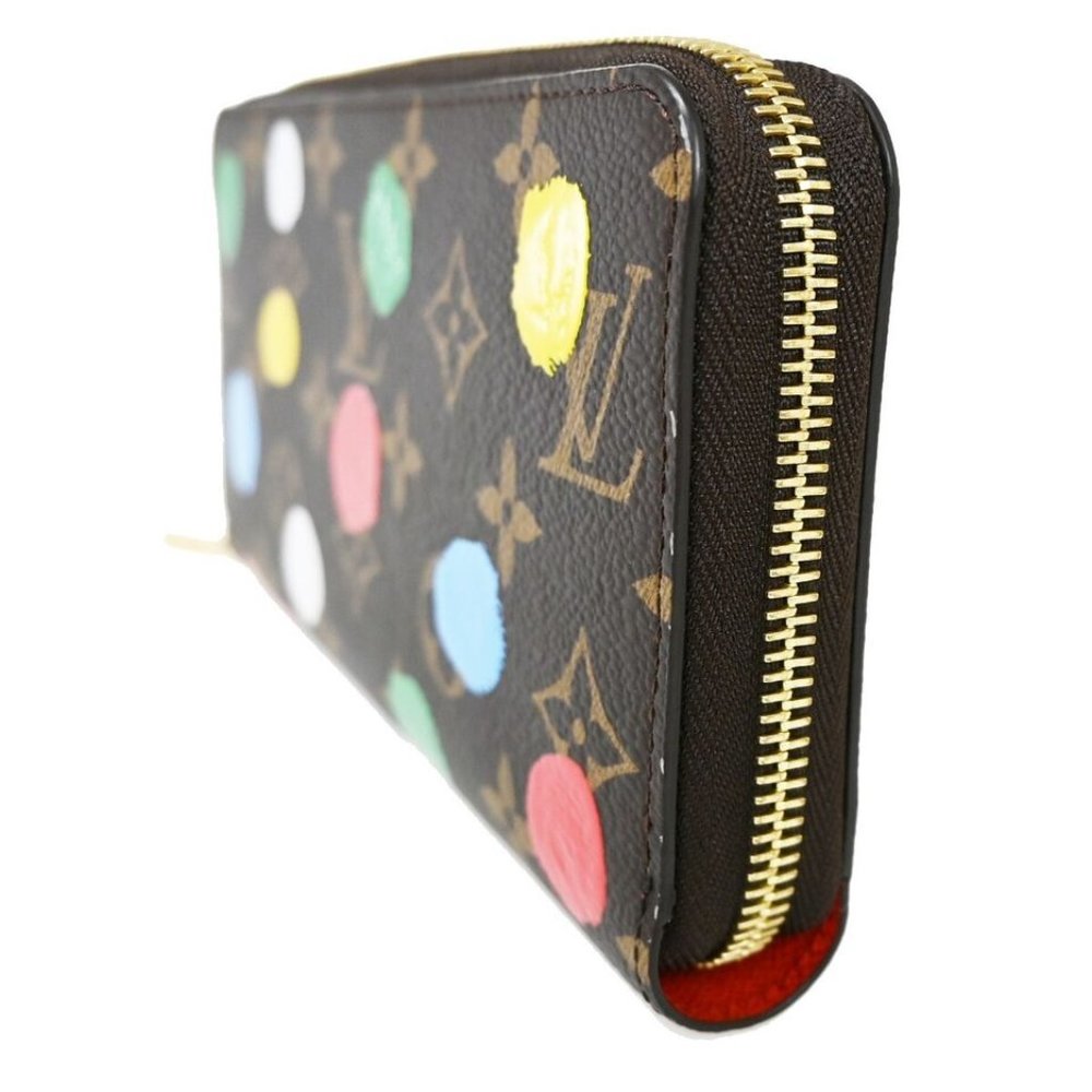 LOUIS VUITTON LV × YK Long Zippy Wallet Monogram 3D Dots Brown M81864 - Picture 2 of 16